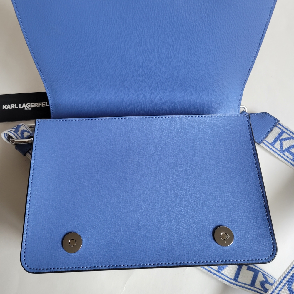 Karl Lagerfeld Blue and White Crossbody Bag - Picture 8 of 15